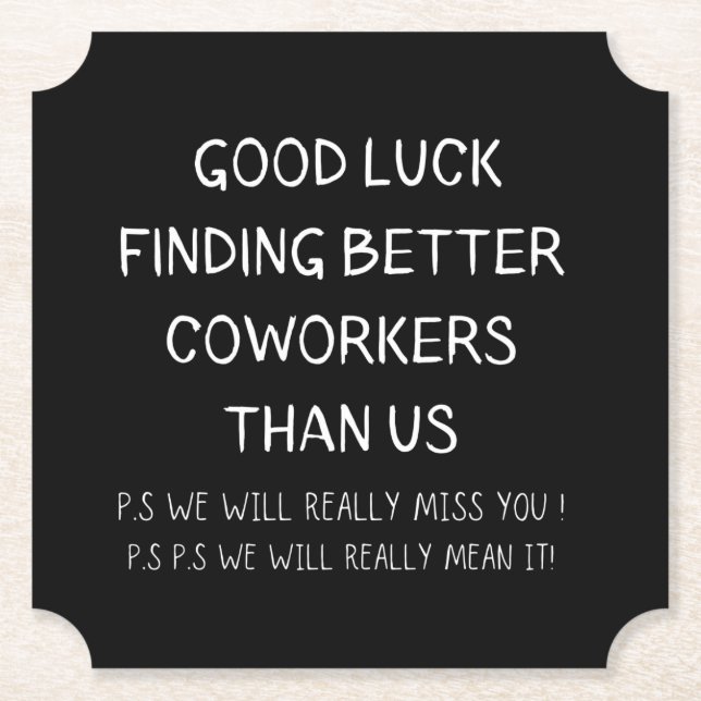 Kollega Lämnar medarbetare Lämna ett nytt jobb Underlägg Papper (Framsida)
