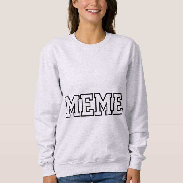 Kollegiala Meme Block Bokstav Varsity Typografi T Shirt (Framsida)
