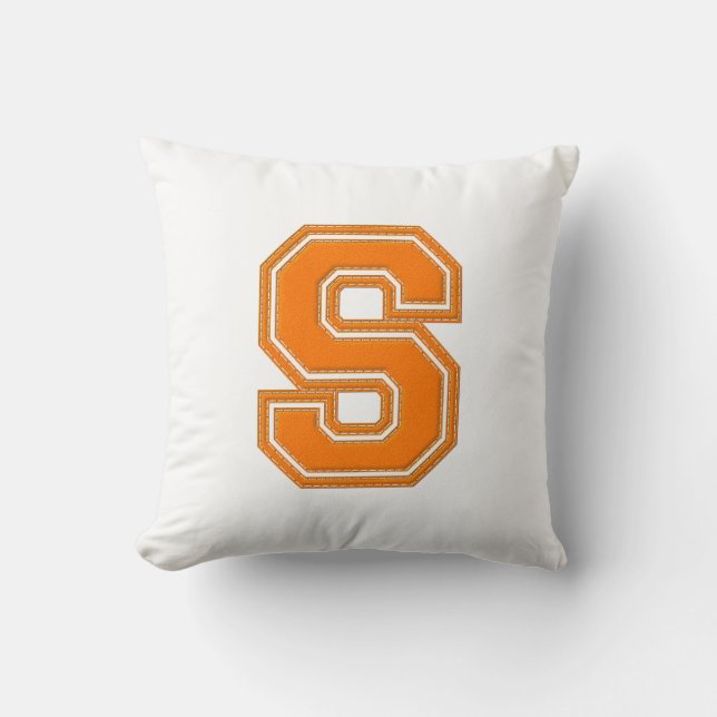 Kollegiera Brev Dekorativ kudde, Orange och vit S Kudde (Framsida)