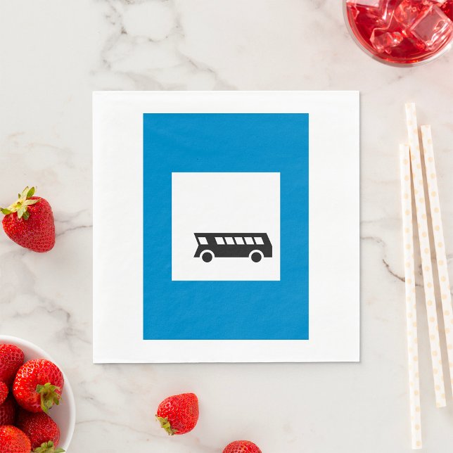 Kollektivtrafik Buss stoppskylt stadstransitering Pappersservett (Skapare uppladdad)