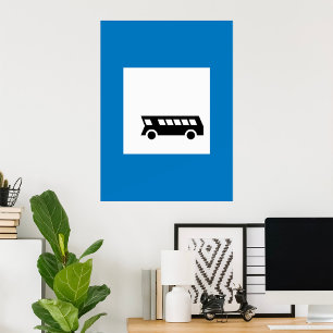 Kollektivtrafik Buss stoppskylt stadstransitering Poster