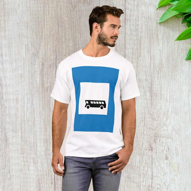 Kollektivtrafik Buss stoppskylt stadstransitering T Shirt (Skapare uppladdad)