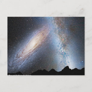 Kollision mellan mjölkaktigt sätt och Andromeda Vykort