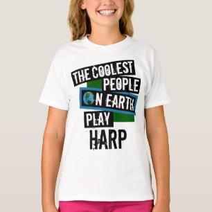 Kolmaste människor på jorden spelar Harp T Shirt