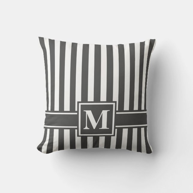 Kolmodern Rand med Monogram Kudde (Framsida)