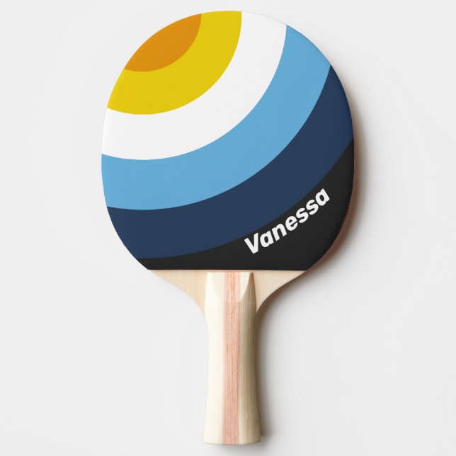 Kolmörkrets cirkelrand med namn pingisracket (Framsidan)