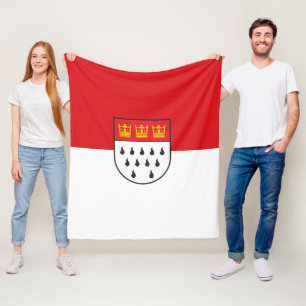 Koln City flagga tyskland symbol Kölogne Köln Fleecefilt