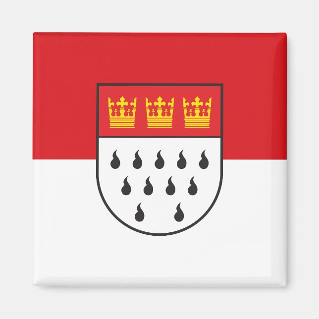 Koln City flagga tyskland symbol Kölogne Köln Magnet (Framsidan)