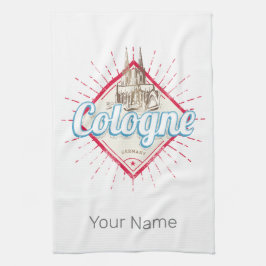 Köln City Tyskland Retro Cathedral Vintage Kökshandduk