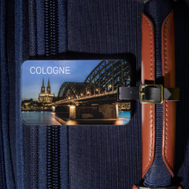 Köln Cityscape Tyskland Dom Night Souvenir Bagagebricka