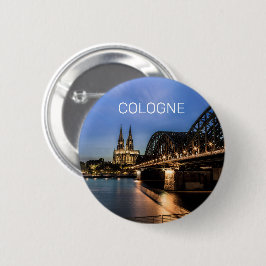 Köln Cityscape Tyskland Dom Night Souvenir Knapp