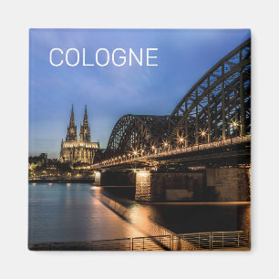 Köln Cityscape Tyskland Dom Night Souvenir Magnet