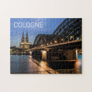 Köln Cityscape Tyskland Dom Night Souvenir Pussel