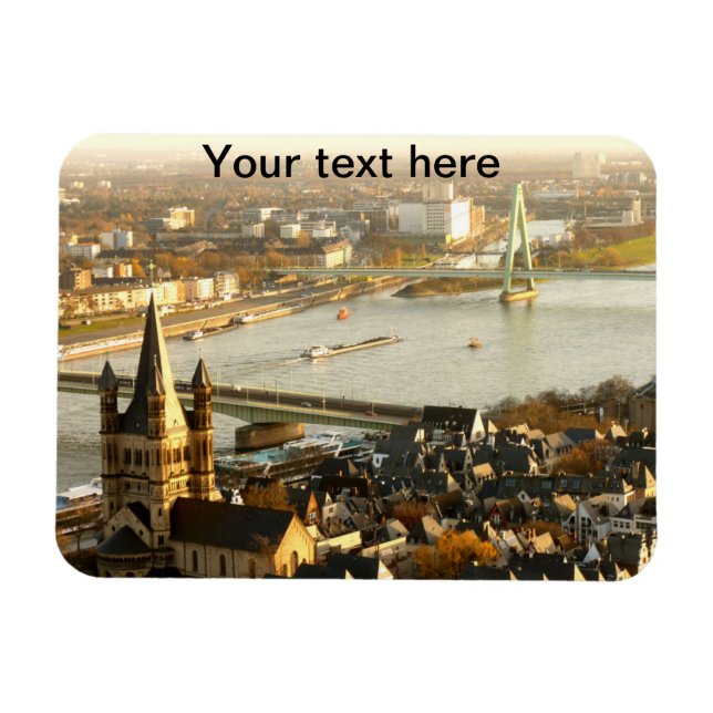 Köln från katedralfotot magnet (Horisontell)
