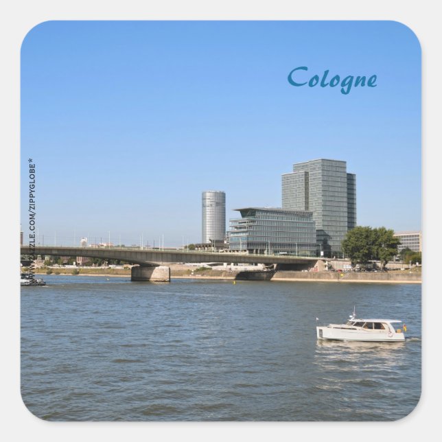 Köln Fyrkantigt Klistermärke (Framsida)