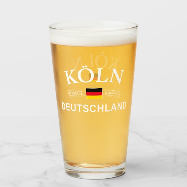 Koln (Köln) Deutschland Koordinates German Glaskopp (Framsida fylld)