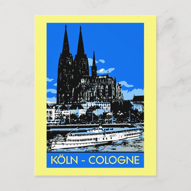 Köln Köln retro vintage resemål reklam Vykort (Framsida)