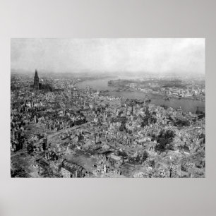 Köln ödelade - Zerstör tes Köln WW2 1945 Poster