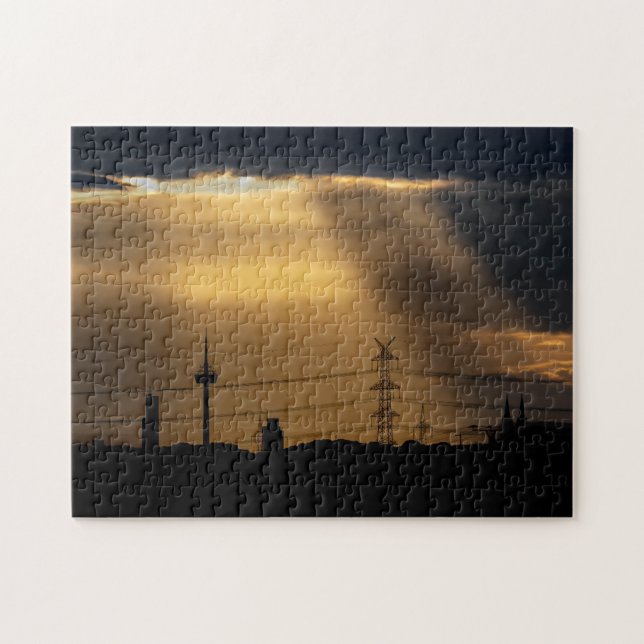 Köln Skyline Puzzle Pussel (Horisontell)