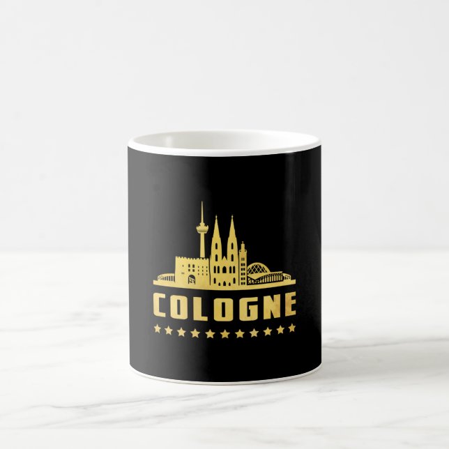 Köln Tyskland City Cityscape Funny Gift Idea Kaffemugg (Center)