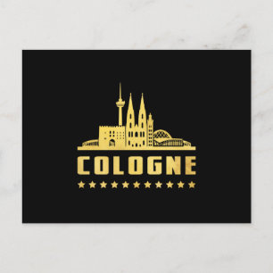 Köln Tyskland City Cityscape Funny Gift Idea Vykort