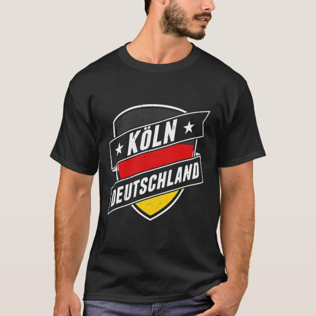 Köln Tyskland Köln Tyskland Pride T Shirt (Framsida)