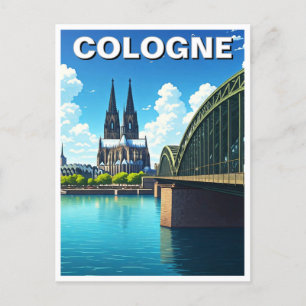 Köln Tyskland Resa Vykort