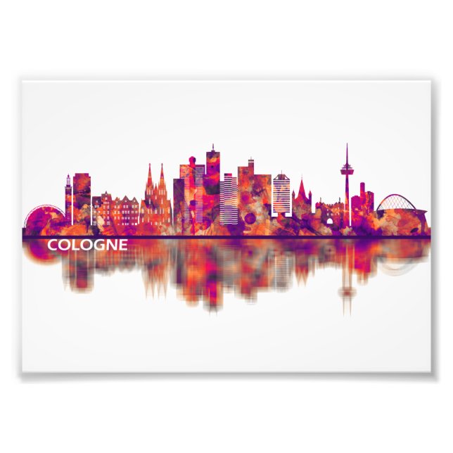 Köln Tyskland Skyline Fototryck (Framsidan)