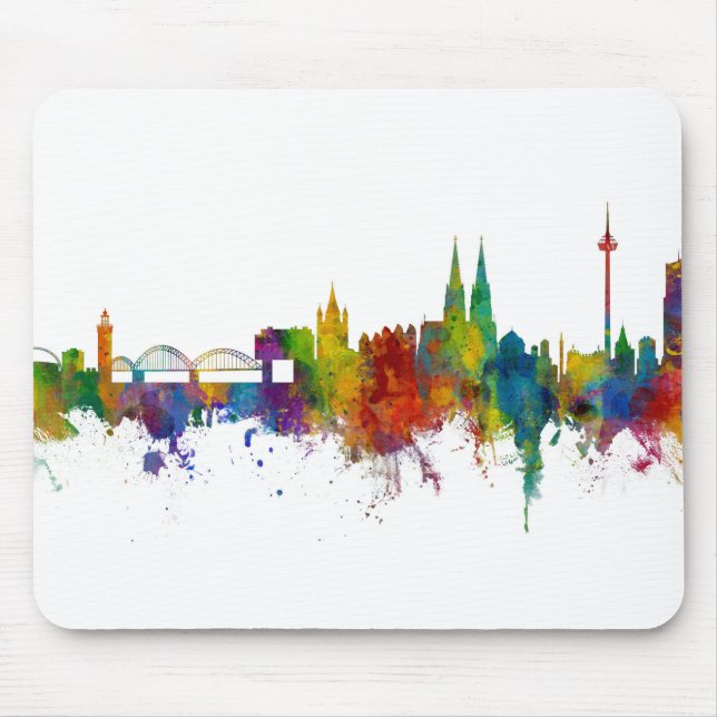 Köln Tyskland Skyline Musmatta (Framsidan)
