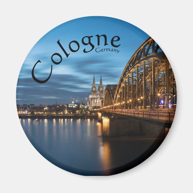 Köln Tyskland Souvenir Magnet (Framsidan)