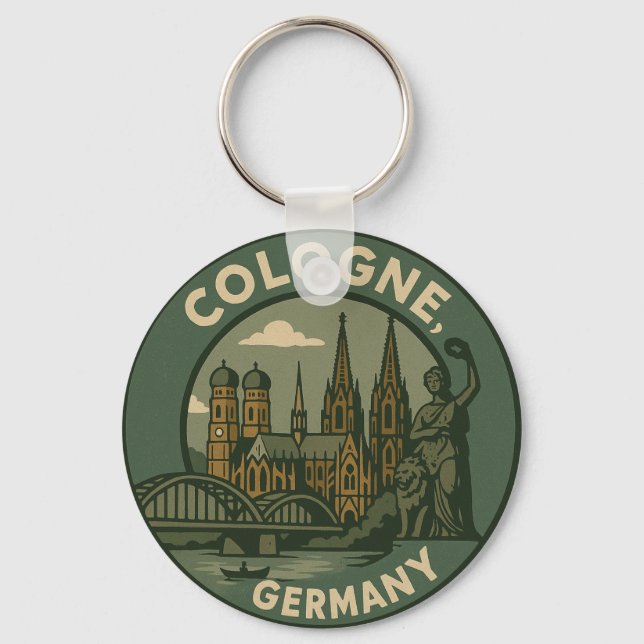 Köln Tyskland Stad Konst Nyckelring (Framsida)