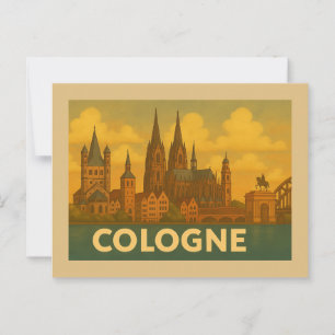Köln Tyskland Stad Konst Vykort