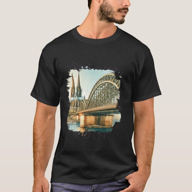 Koln Tysklanda resande i Resa träffade mig i Koln T Shirt (Framsida)