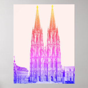 Kölner Dom pastel 1911 Poster