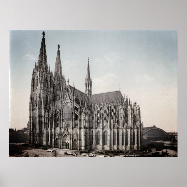 Kölner Dom um 1900 - Katedral i Kölner Dom um 1900 Poster (Framsidan)