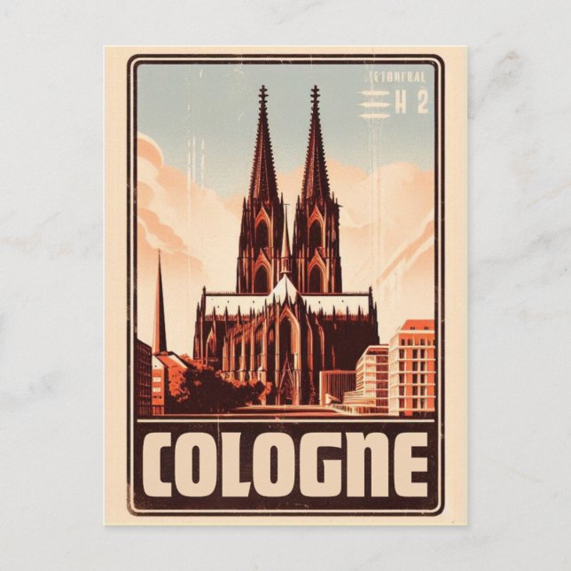 Kölnerdomen, Köln Tyskland semester Vykort (Framsida)