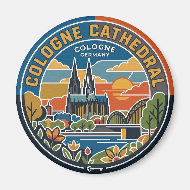 Kölnerdomen Tyskland Magnet (Framsidan)