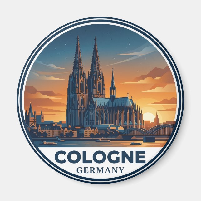 Kölnerdomen Tyskland Magnet (Framsidan)