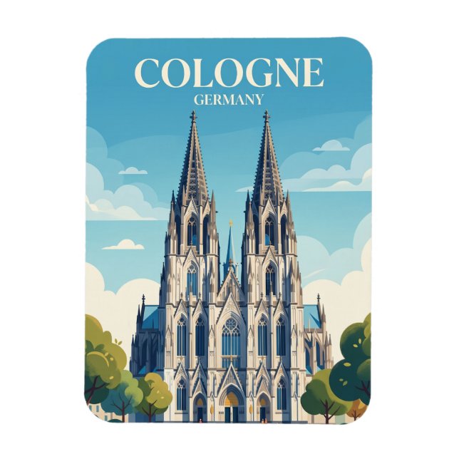Kölnerdomen Tyskland Magnet (Vertikal)