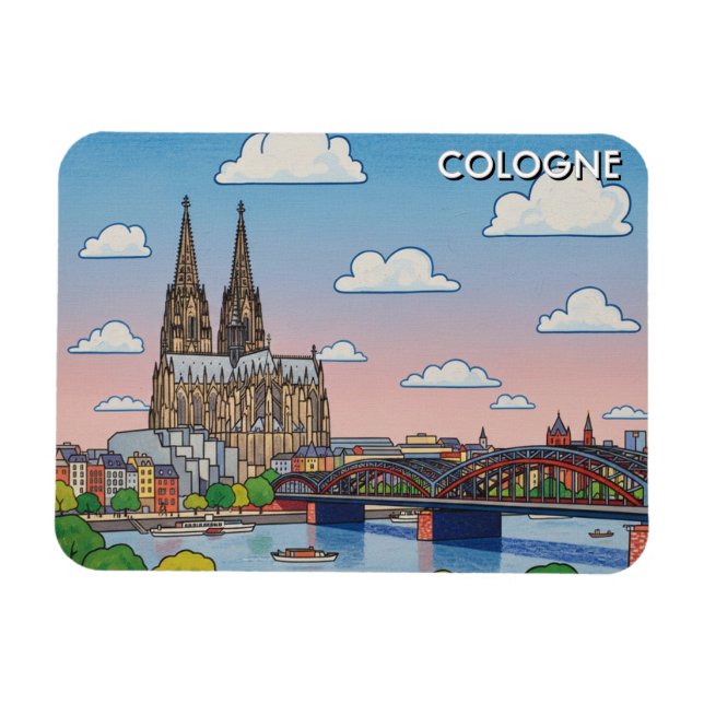 Kölnerdomen Tyskland Resa Magnet (Horisontell)