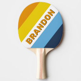 Kolnig fall Bold Randig med Namn Pingisracket