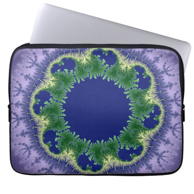 Kolo fractal art laptop sleeve (Framsidan)