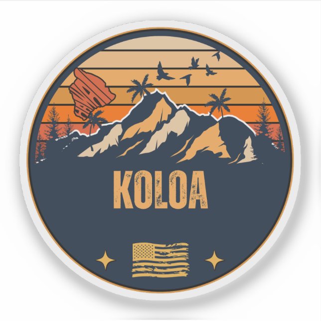 Koloa, Hawaii Klistermärken (Framsida)