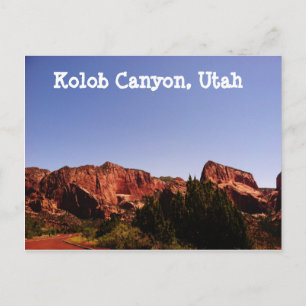 Kolob Canyon, Utah-vykort - vackert liggande Vykort
