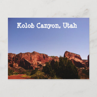 Kolob Canyon, Utah-vykort - vackert liggande Vykort