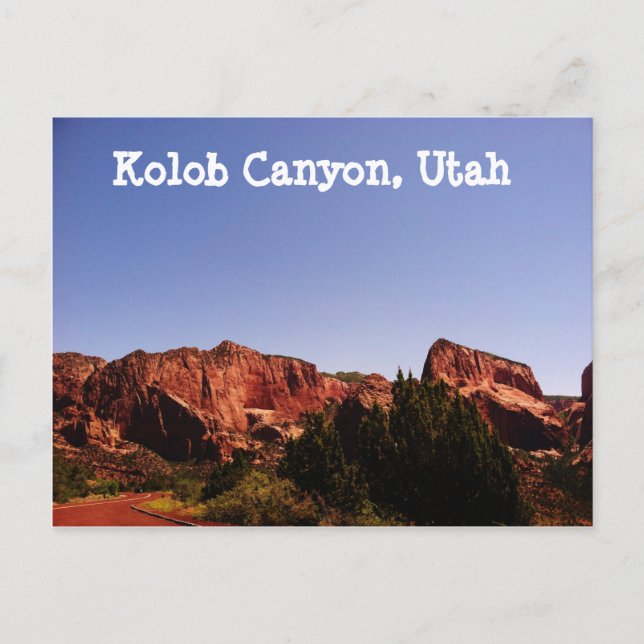 Kolob Canyon, Utah-vykort - vackert liggande Vykort (Framsida)