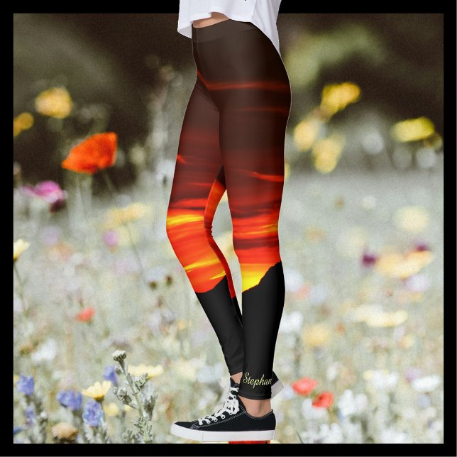 Kolob Sunset, Red Guld Namn på Ankle Leggings (Skapare uppladdad)