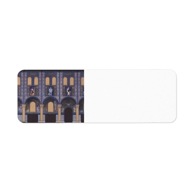 Koloman Moser-Heliga Spirit Church i Düsseldorf Returadress Etikett (Framsidan)