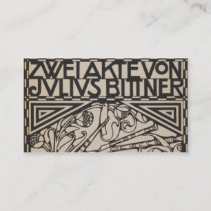 Koloman Moser- kuvert för ställningen till opera Visitkort