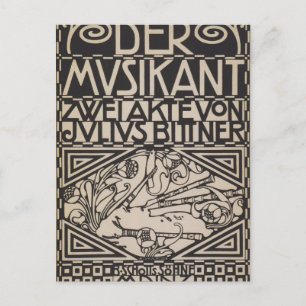 Koloman Moser - Kuvert till partituret till operan Vykort
